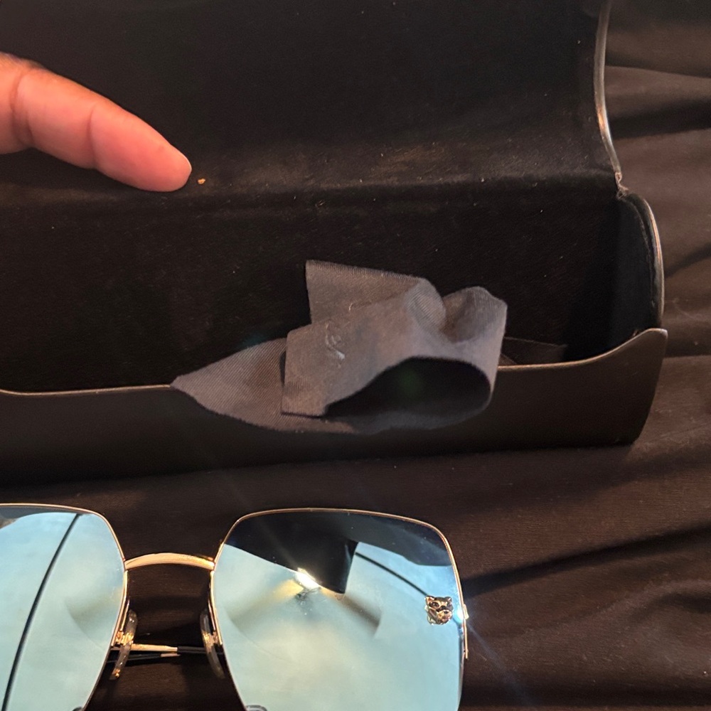 Cartier Gold and Blue Sunglasses - Picture 4 of 6